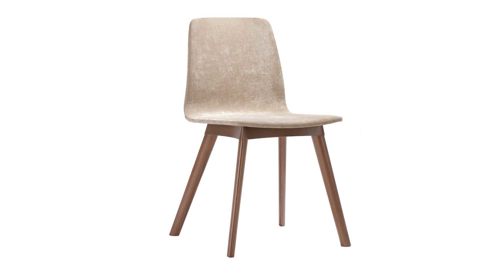 Einzelstuhl Thöni gmbh aus Holz Textil in Holzfarben Dunkel Beige Einzelstuhl, Stuhl 4BTH6003 Massivholz Buche, massiv