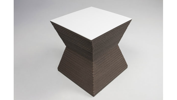 Hocker F&t interni srl attico staygreen aus MDF Naturfaser in Weiß Bronze Hocker Sitzhocker Pepper Solid Green bronze, Tischplatte MDF weiß