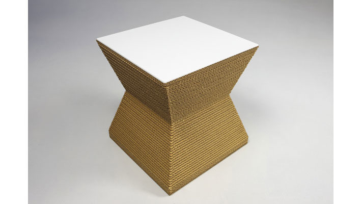 Hocker F&t interni srl attico staygreen aus MDF Naturfaser in Weiß Gold Hocker Sitzhocker Pepper Solid Green gold, Tischplatte MDF weiß