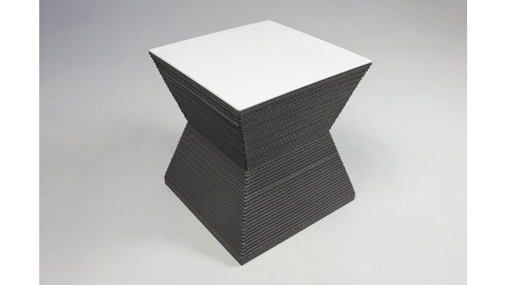 Hocker F&t interni srl attico staygreen aus MDF Naturfaser in Weiß Grau Hocker Sitzhocker Pepper Solid Green grey, Tischplatte MDF weiß