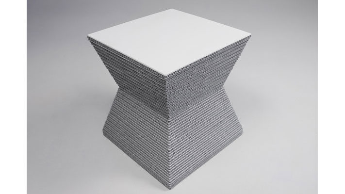 Hocker F&t interni srl attico staygreen aus MDF Naturfaser in Weiß Silber Hocker Sitzhocker Pepper Solid Green silver, Tischplatte MDF weiß