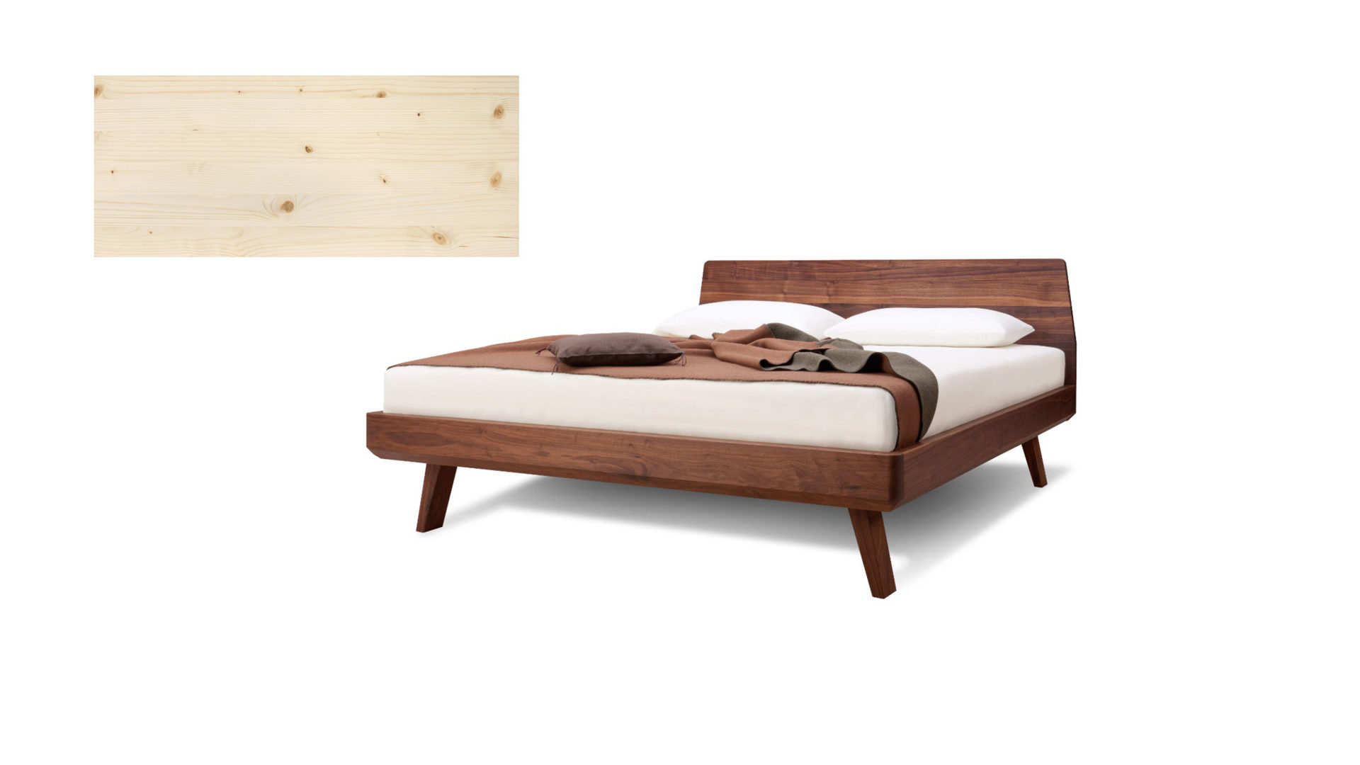 Bettgestell Gaderform möbel gmbh aus Holz in Fichte Bett Bettgestell Elba 100 x 200 cm Fichte natur