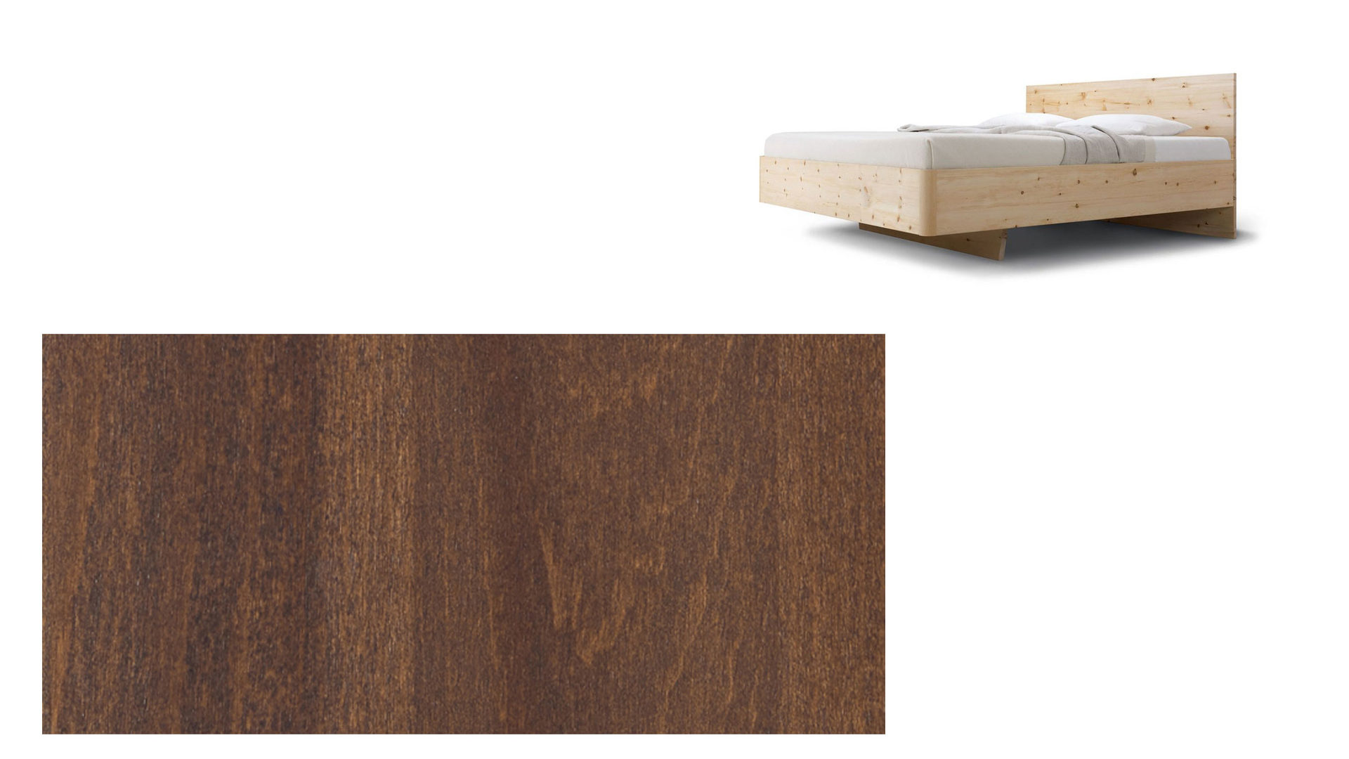 Bettgestell Gaderform möbel gmbh aus Holz in Nussbaum Bett Bettgestell Gardena 200 x 200 cm Nussbaum geölt