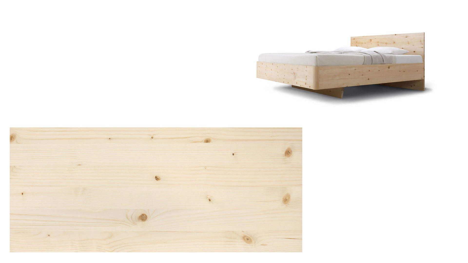 Bettgestell Gaderform möbel gmbh aus Holz in Fichte Bett Bettgestell Gardena 200 x 200 cm Fichte natur