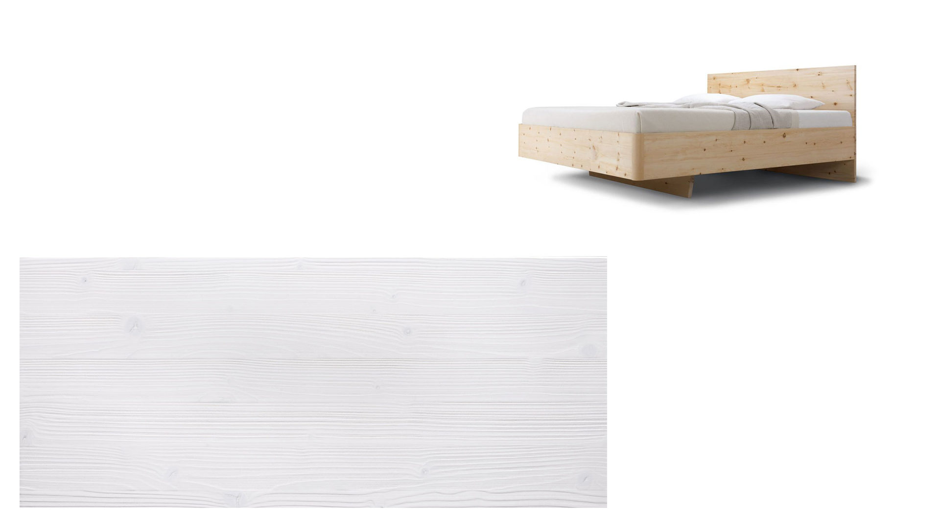 Bettgestell Gaderform möbel gmbh aus Holz in Weiß Bett Bettgestell Gardena 140 x 200 cm Fichte weiss lackiert