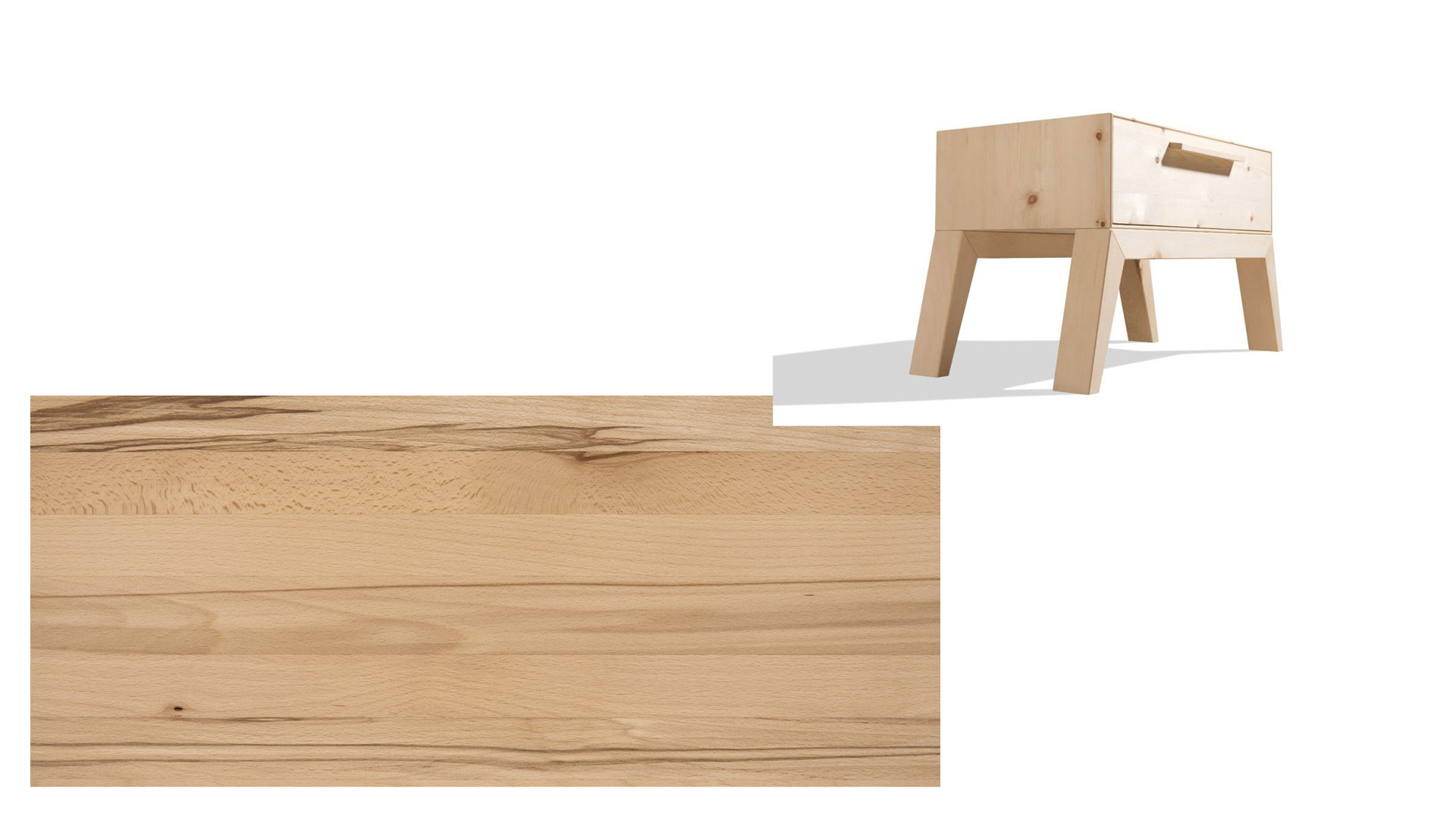 Nachtkommode Gaderform möbel gmbh aus Holz in Buche Nachtkästchen Gardena Nachttisch, Nachtkommode Kernbuche natur