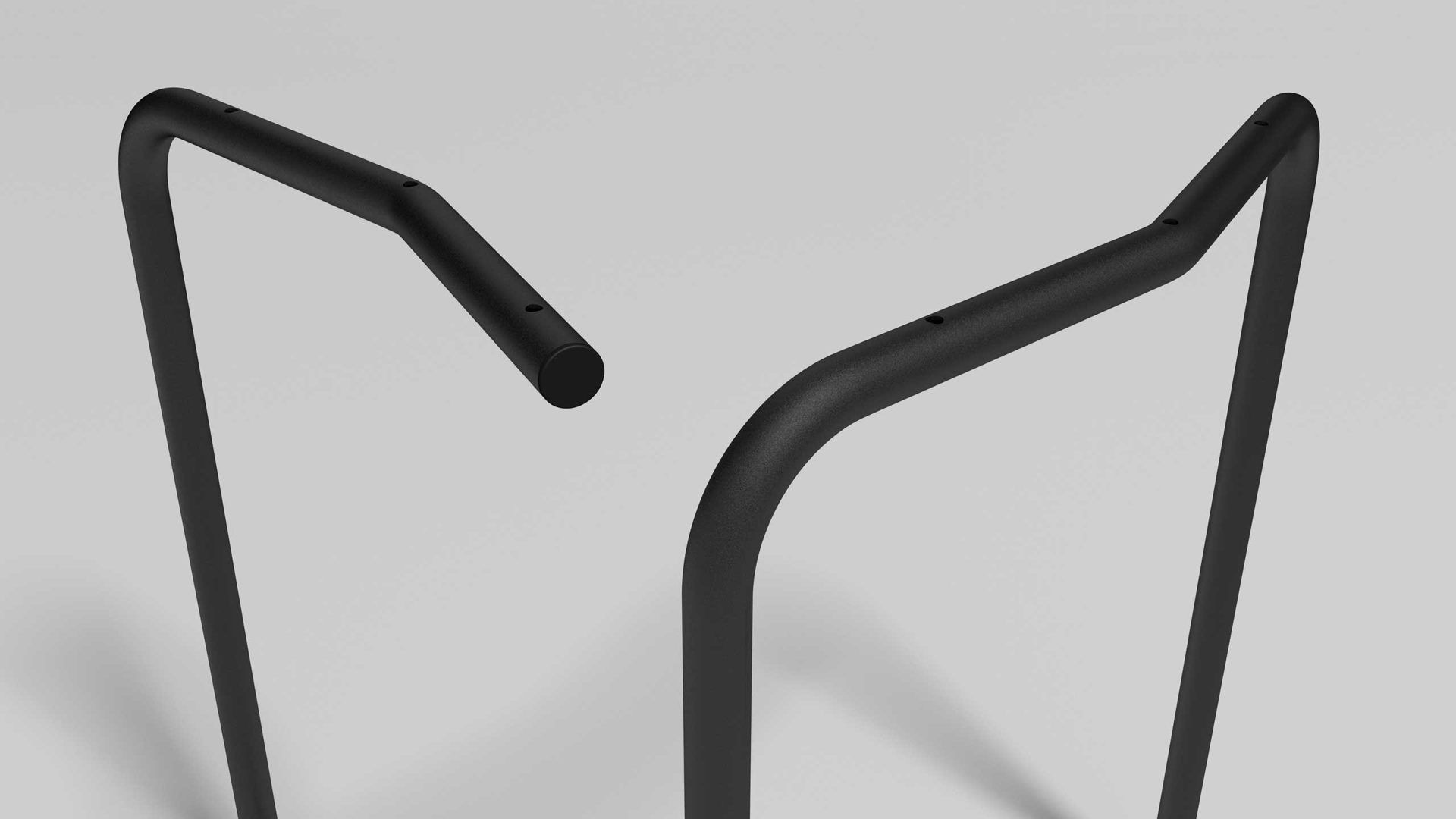 Tischgestell Joval gmbh aus Aluminium in Schwarz Faltbares Tischgestell Helios Tiefschwarz