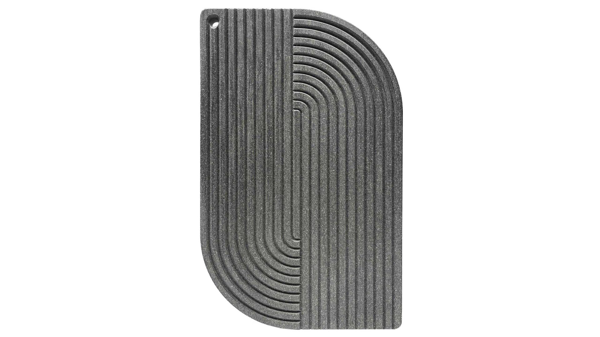 Haushaltswaren Wye aus Holz Mischgewebe Naturfaser in Schwarz Küchenbrett L1 Schneidebrett LINES Schiefer-schwarz