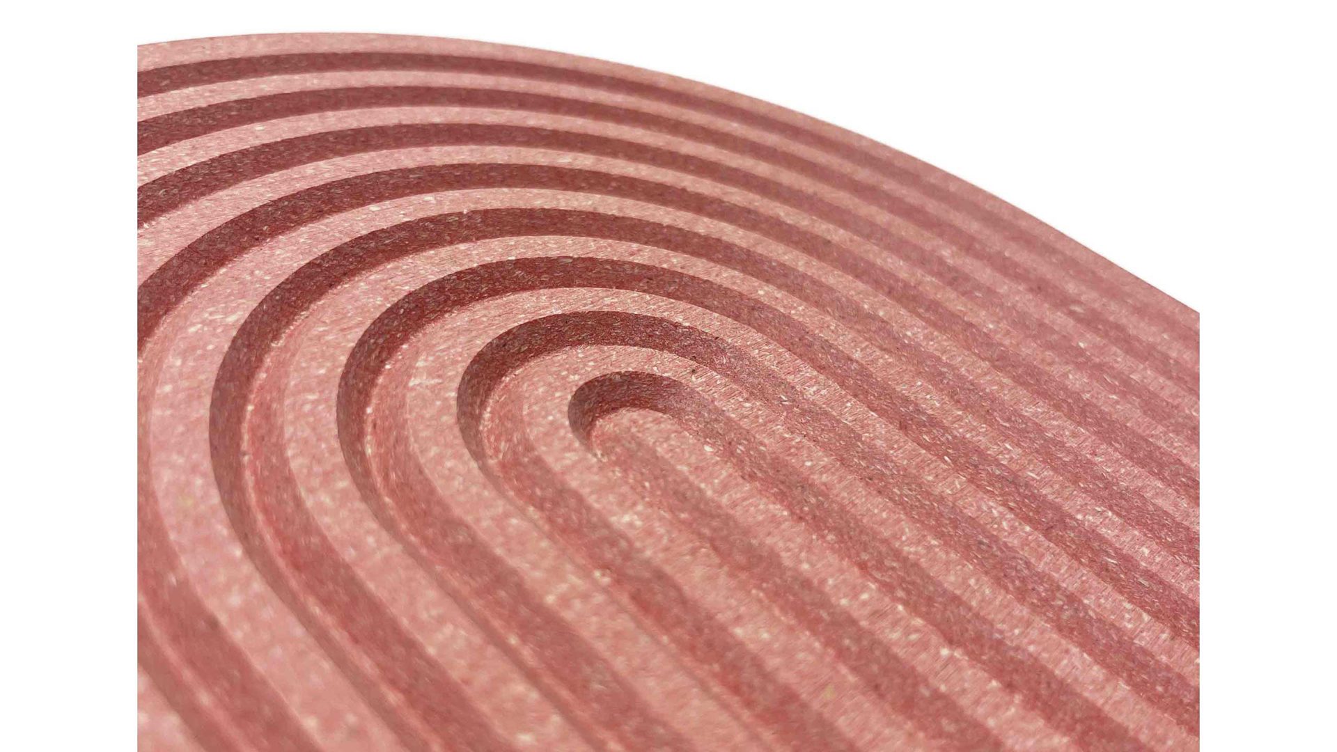 Haushaltswaren Wye aus Holz Mischgewebe Naturfaser in Hellrot Küchenbrett L2 Schneidebrett CURVE Kalypso-rot