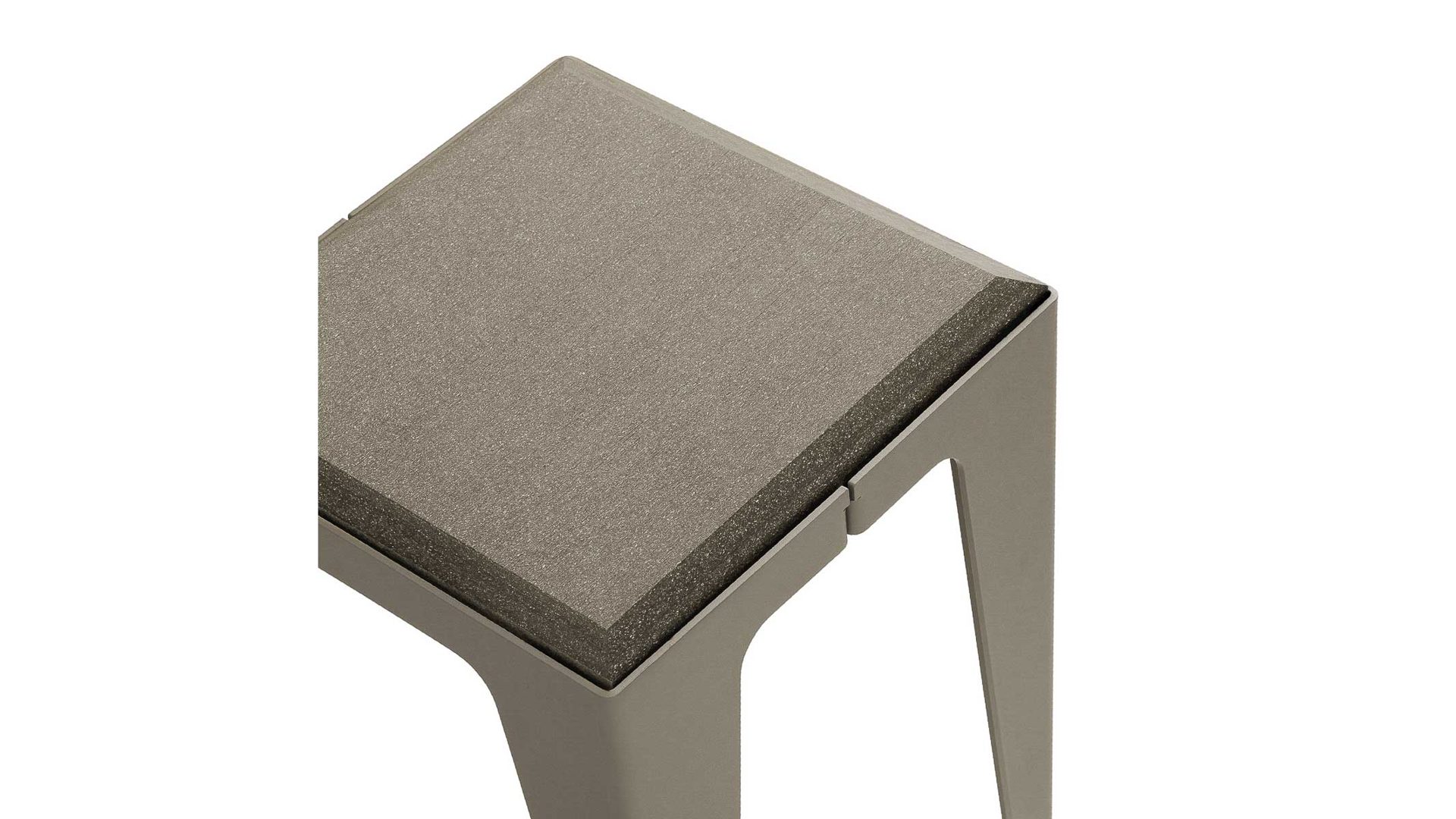 Hocker Wye aus Holz Mischgewebe Naturfaser in Schwarz Hocker chamfer Sitzhocker Schiefer-schwarz, Neolign, Stahlblech