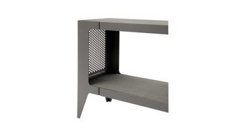 Lowboard Wye aus Holz Mischgewebe Naturfaser in Schwarz Lowboard 140 chamfer Schiefer-schwarz