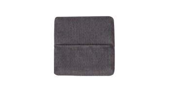Kissen Wye aus Holz Mischgewebe Naturfaser Textil in Schwarz Sitzkissen Kissen für Hocker chamfer Schiefer-schwarz, Cradle to Cradle Textil