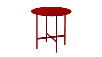 Beistelltisch Müller möbelfabrikation aus Aluminium Metall in Rot kleiner Tisch, Beistelltisch Beta S Lackierung rubinrot RAL 3003 seidenmatt, Variante small
