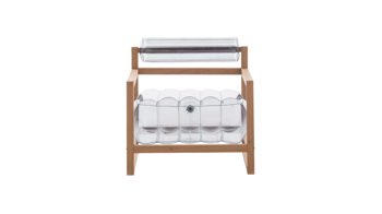 Sessel Mojow design aus Kunststoff Holz in Transparent Yoko Eko Design-Sessel Polster transparent, Gestell Holz