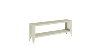 Lowboard Wye aus Holz Mischgewebe Naturfaser in Grau Lowboard 140 chamfer Seiden-grau