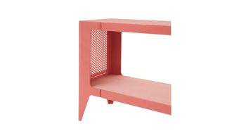 Lowboard Wye aus Holz Mischgewebe Naturfaser in Hellrot Lowboard chamfer 140 Kalypso-rot