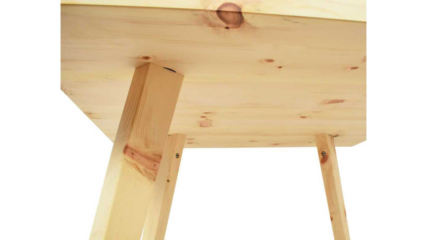 Tisch Strasser aus Holz in Eiche Hell Massivholztisch Tisch Heidi Zirbe natur geölt, abnehmbare Beine