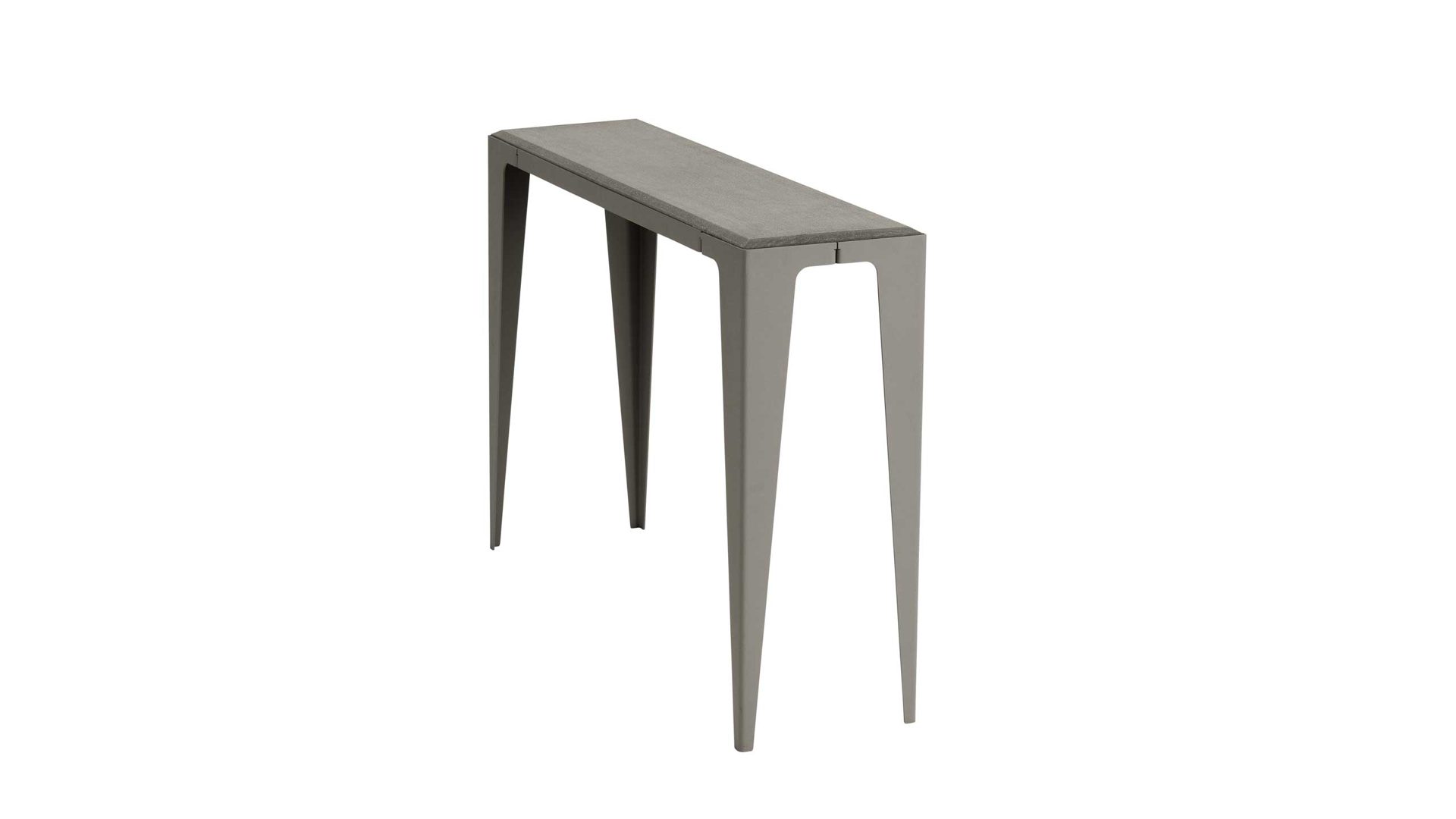 Konsole Wye aus Holz Mischgewebe Naturfaser in Schwarz Konsole 120 cm chamfer Schiefer-schwarz