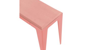 Konsole Wye aus Holz Mischgewebe Naturfaser in Hellrot Konsole 120 chamfer Kalypso-rot, ca. 120 x 72 x 28 cm