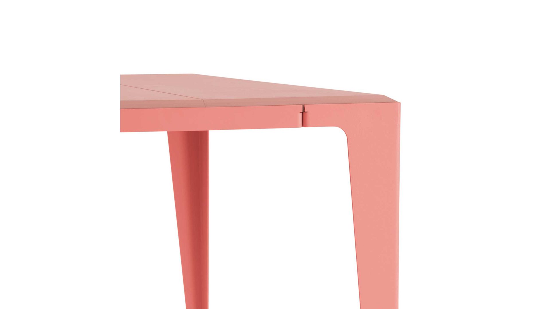 Tisch Wye aus Holz Mischgewebe Naturfaser in Hellrot chamfer kleiner Tisch Gueridon Kalypso-Rot, ca. 85 x 72 x 55 cm