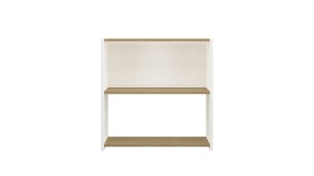 Regal Joval gmbh aus Holz in Weiß Faltbares Sideboard, Regalsystem REBAR 2.0 Eiche, Rückwand weiß, seidenmatt lackiert, mit 2 Fächern