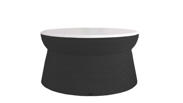 Hocker F&t interni srl attico staygreen aus MDF Naturfaser in Weiß Schwarz Hocker Sitzhocker Cork XL Solid Green black, Tischplatte MDF weiß, Durchmesser 90 cm