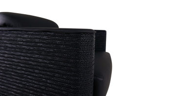 Sessel F&t interni srl attico staygreen aus Naturfaser Baumwolle Holz in Schwarz Sessel Wendy Struktur Solid green schwarz, Polster Öko-Leder schwarz