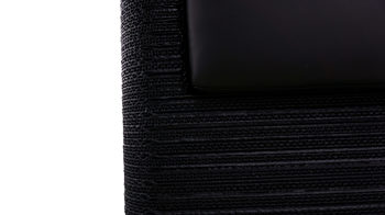 Sessel F&t interni srl attico staygreen aus Naturfaser Baumwolle Holz in Schwarz Sessel Wendy Struktur Solid green schwarz, Polster Öko-Leder schwarz