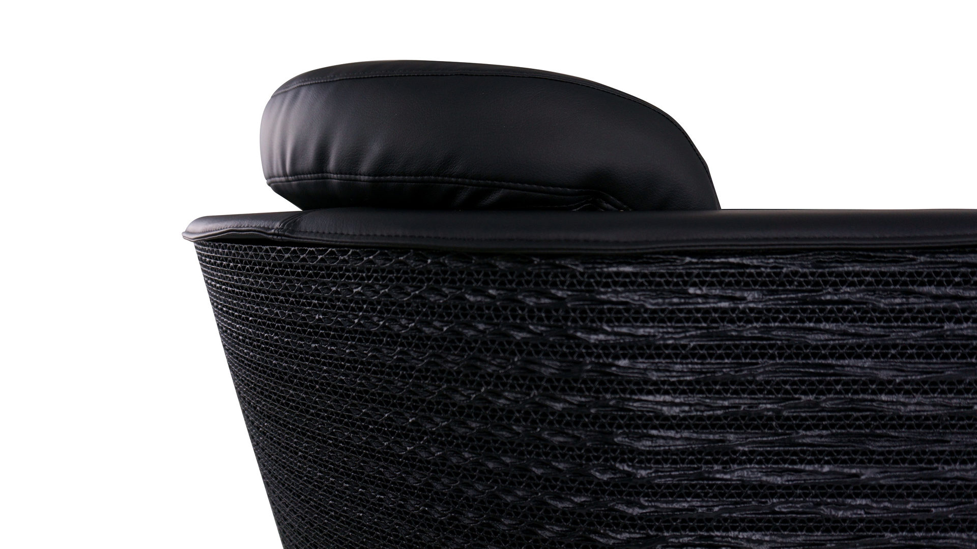 Sessel F&t interni srl attico staygreen aus Naturfaser Baumwolle Holz in Schwarz Sessel Wendy Struktur Solid green schwarz, Polster Öko-Leder schwarz