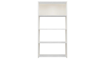 Regal Joval gmbh aus Holz in Weiß Faltbares Regal, Regalsystem Rebar weiß, Rückwand weiß, seidenmatt lackiert, mit 4 Fächern