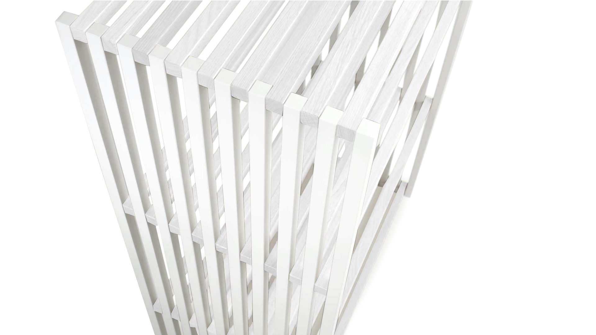 Regal Joval gmbh aus Holz in Weiß Faltbares Regal, Regalsystem Rebar weiß, Rückwand weiß, seidenmatt lackiert, mit 4 Fächern