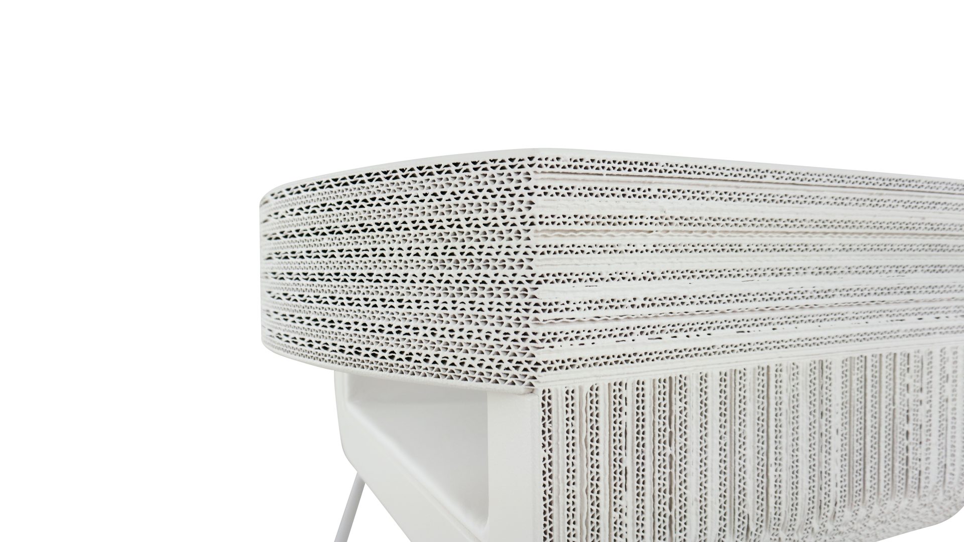 Stuhl F&t interni srl attico staygreen aus Naturfaser Holz Metall in Weiß Stuhl Einzelstuhl Petal Struktur Solid green weiß, Sitzbezug Öko Leder, Untergestell Metall weiß