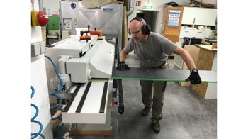 Sideboard Müller möbelfabrikation aus Metall in Schwarz Sideboard Lowboard Mobile Line R110 Vintage Lackierung RAL 9005 seidenmatt tiefschwarz