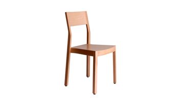 Einzelstuhl Thöni gmbh aus Holz in Holzfarben Dunkel Stuhl Sitwell Stapelstuhl 6515 Eiche, massiv