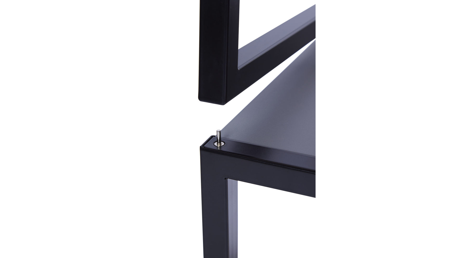 Regal Vario aus Metall Holz in Schwarz Grau Holzfarben Dunkel M1 Set 3 Small B Regal-Kombi, Wohnkombination Rahmen schwarz, Korpus-Platte Nussbaum Dekor-Titan, Topf schwarz